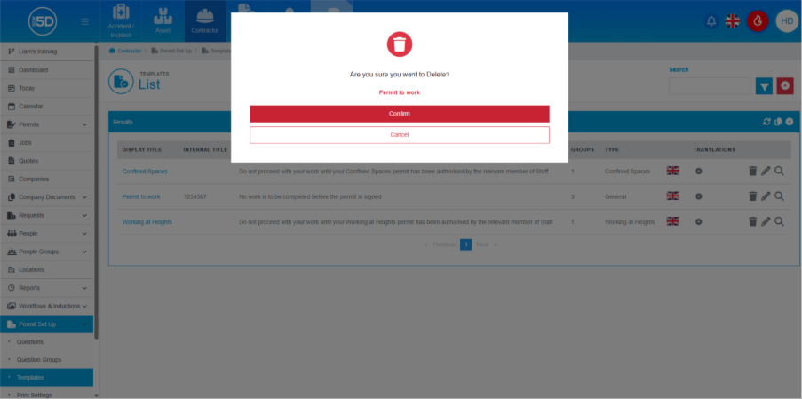 How to delete a Permit Template